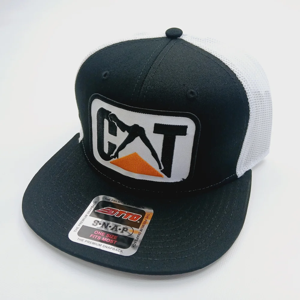 Caterpillar Black and White Snapback Cap